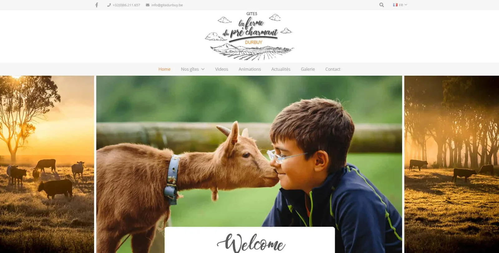 Création du site La Ferme du Pré Charmant à Durbuy