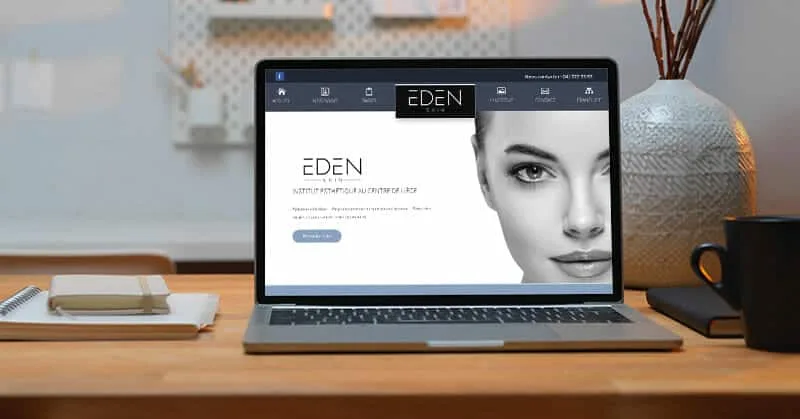 Aperçu du projet Création du site web d’Eden Skin.