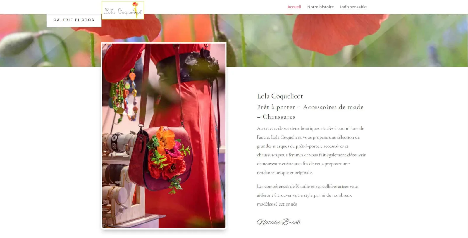 Création site Lola Coquelicot Royal à Spa
