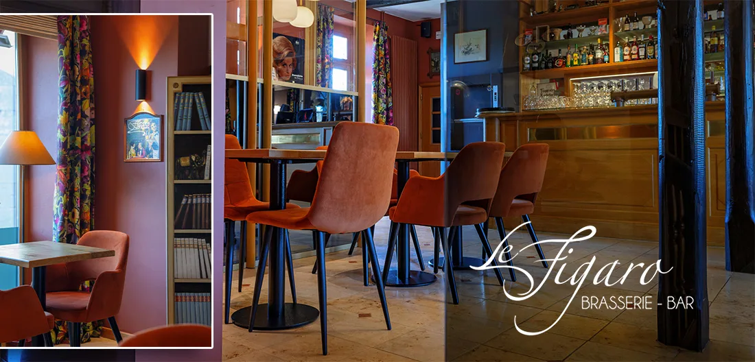 Photographie professionnelle d’un intérieur de brasserie Le Figaro