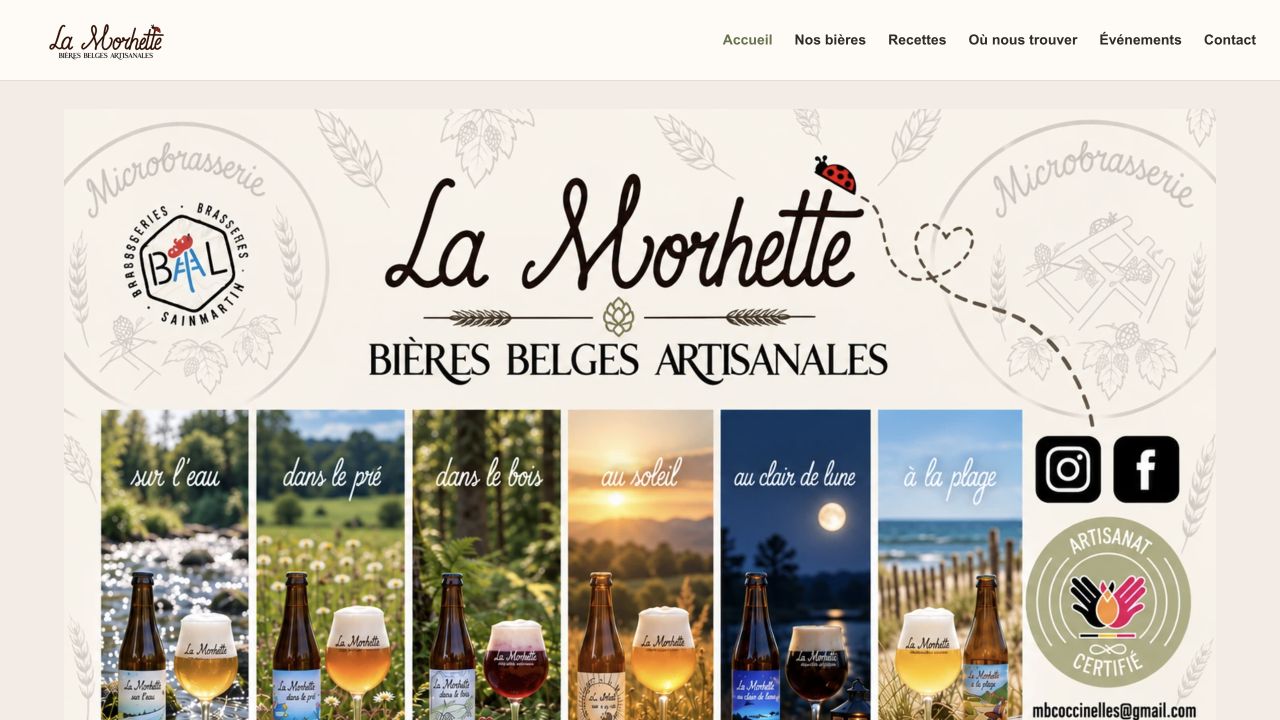 Site de la microbrasserie La Morhette